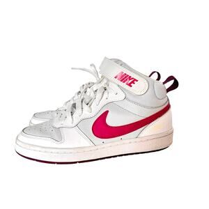 Nike Court Borough Mid 2 Sneaker Shoes 5Y Pink White